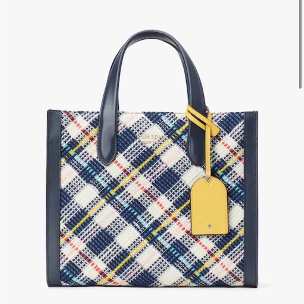 Kate Spade New York Tweed Manhattan Plaid Small Tote NWT